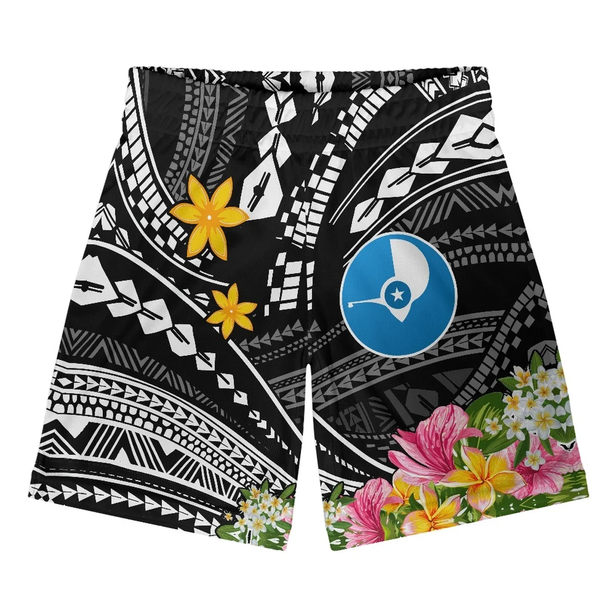 Polyester Mens Customn YAP Fitness Shorts Basketball Sports Wear Running Athletic Polynesian Tribal Print Yoga Gym Fitness