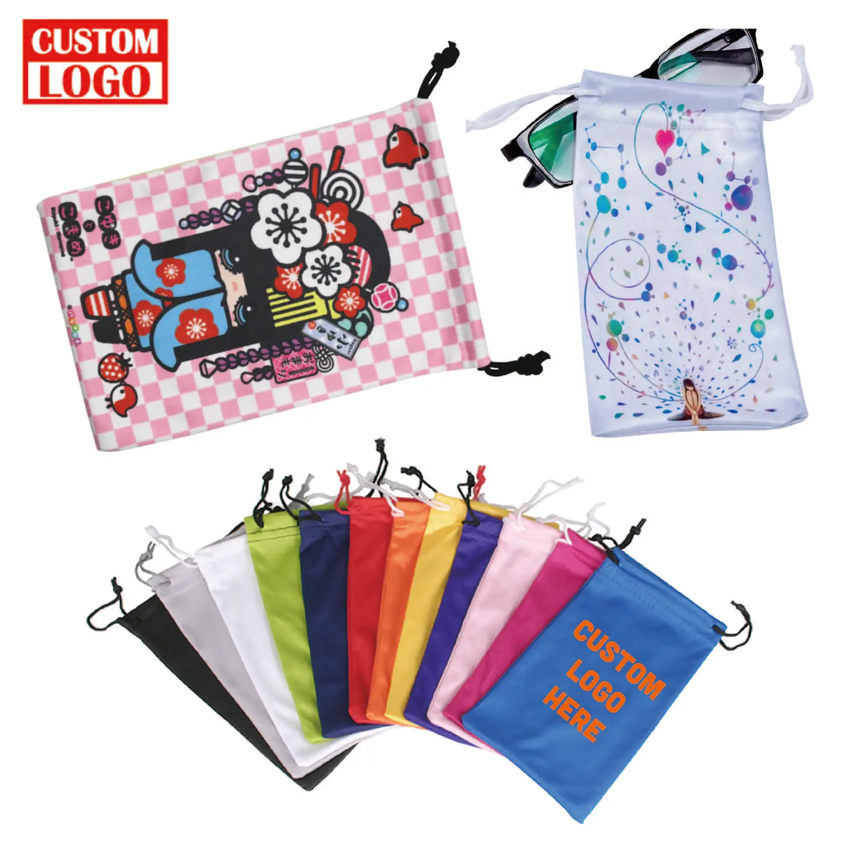High Grade Bags For Eyeglasses Microfiber Packaging Bag Costume Sunglass Pouch