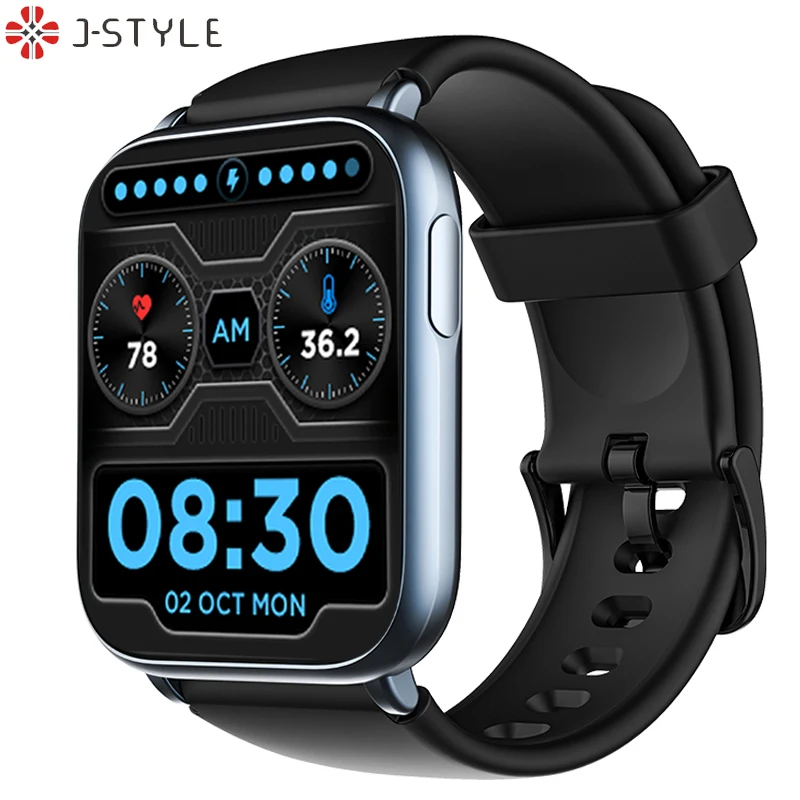 J 2203 1.8 inch smartwatch ip68 watch black smartwatch ios flat smart watches