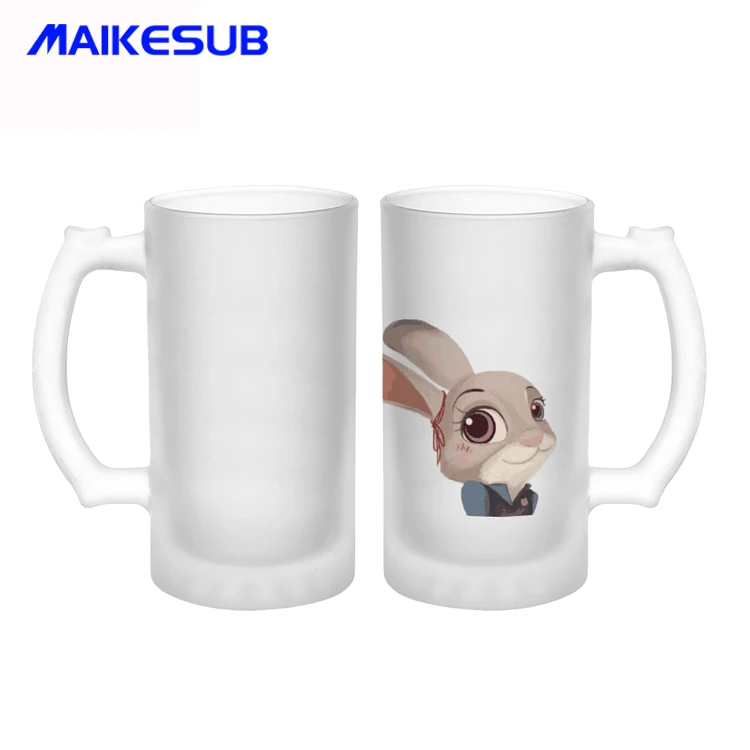 Sublimation coating items glass beer mug and 16oz heat press printing glass mug