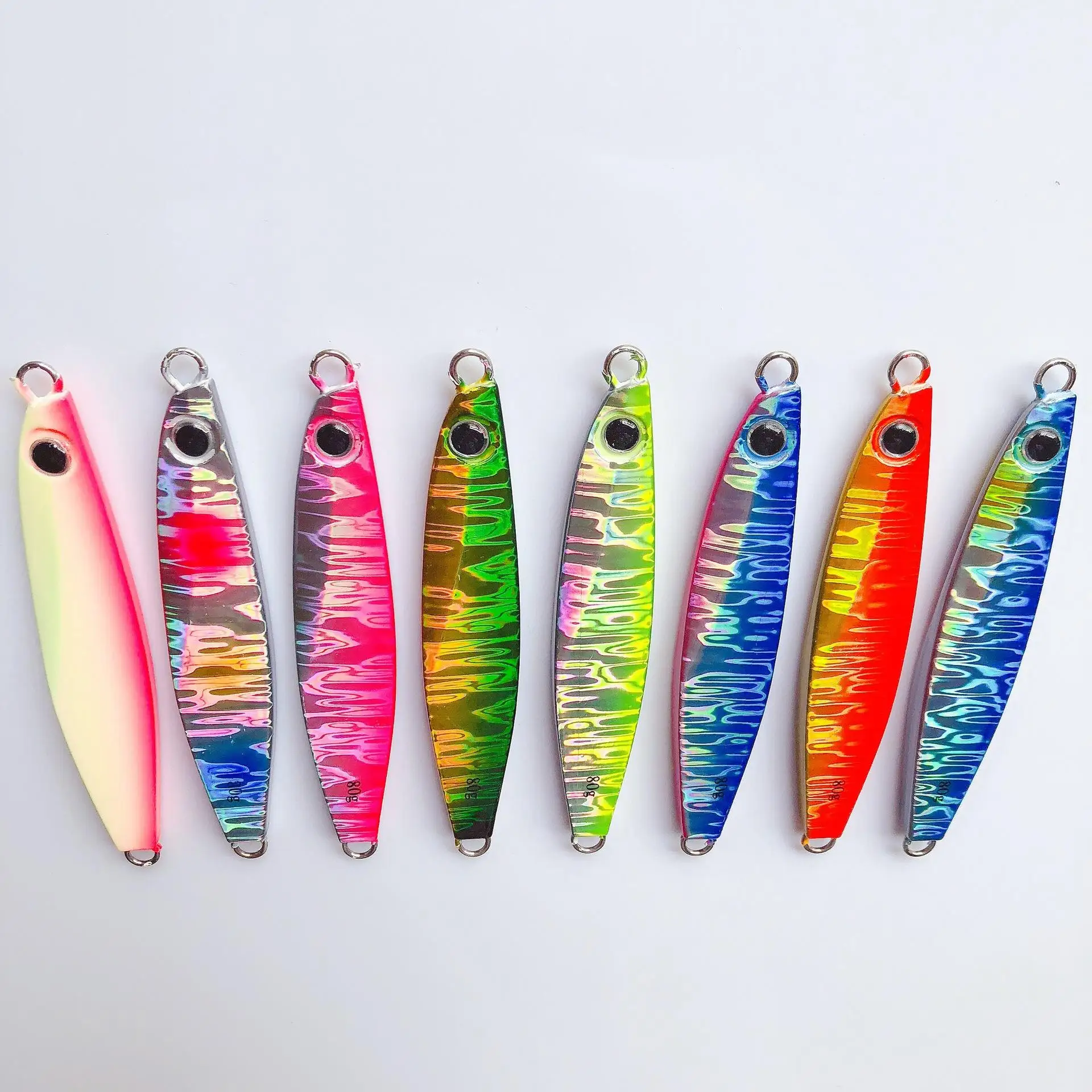NEW High quality Fishing Tackle 40g 60g 80g 100g 120g Saltwater Metal Lead Jig Fishing Lure Slow Pitch