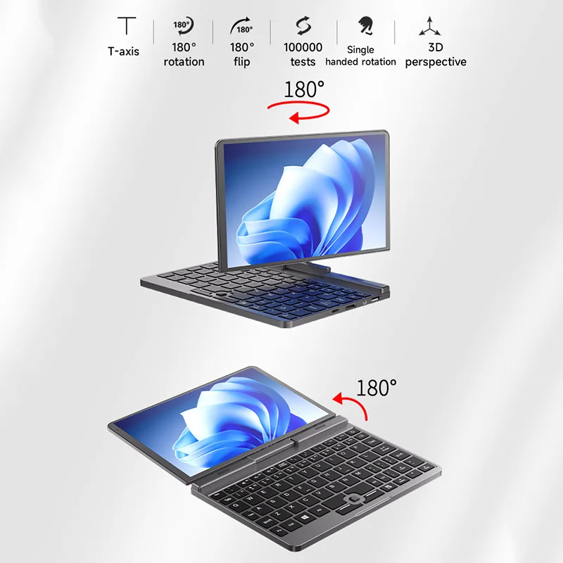 8 inch Intel Alder Lake N100 Gaming Laptops With 8G 16G RAM 1TB SSD HDD Win10 Mini Notebook Computer