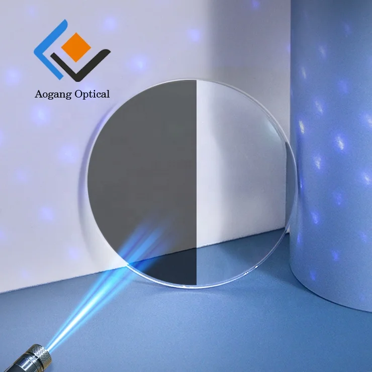 photogrey lens 1.56 photo chromic lens anti blue light lenses blue cut lens blue coating photochromic