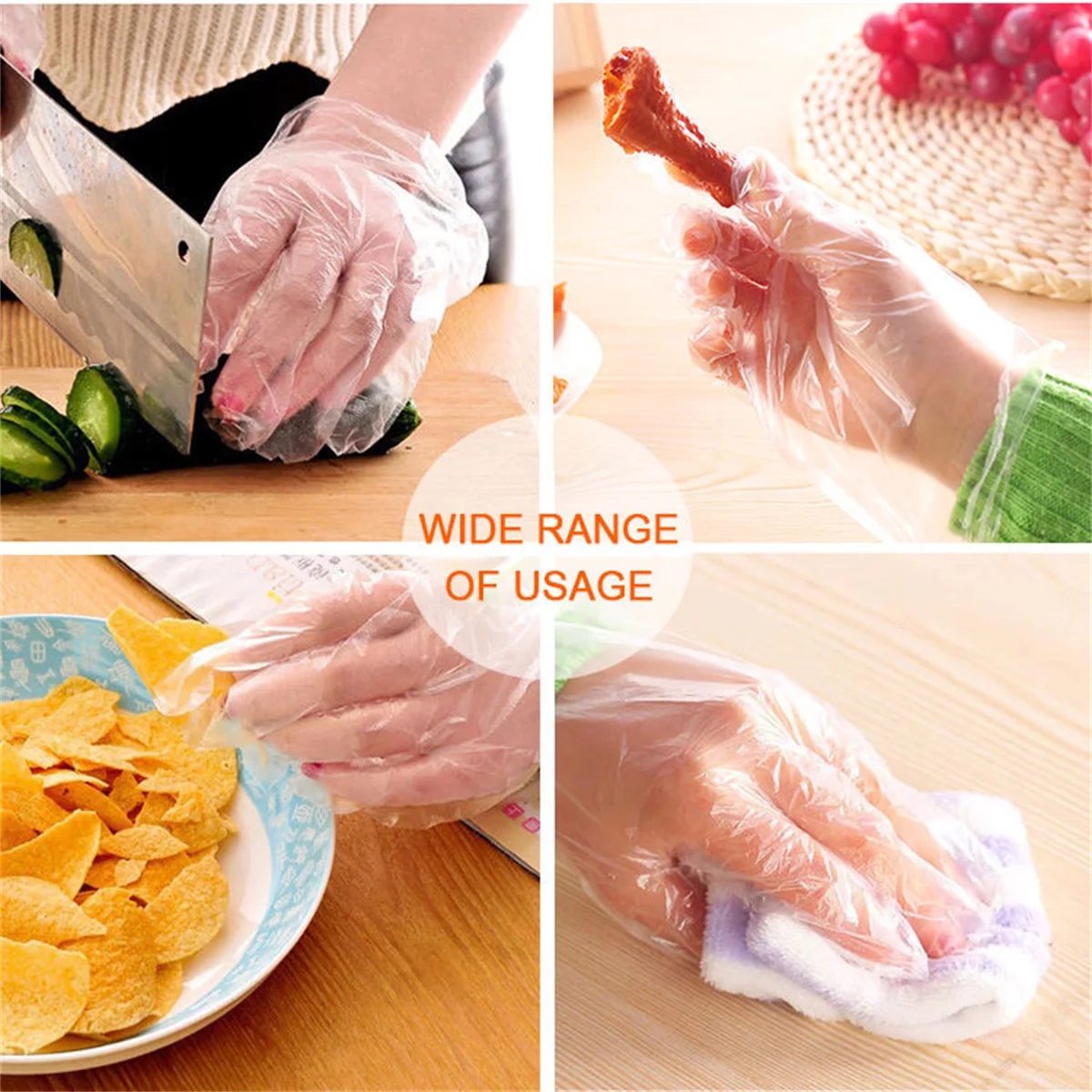 Transparent Food Grade Poly Gloves PE CPE TPE Gloves Individually Packed making machine Plastic Gloves for Fast Food Kitchen
