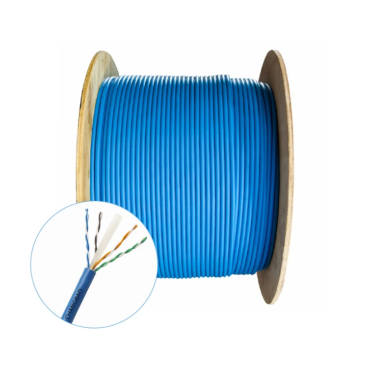 Changbao cable manufacturer PVC LSZH jacket 500mhz HDPE 4 pair twisted utp cat6a cable