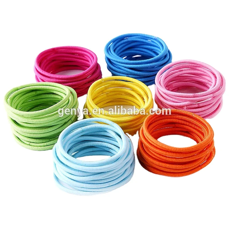 Wholesale Girls Kids Elastics Hair Ties Basic Style Seamless Ponytail Holders No Metal Bands Accessories