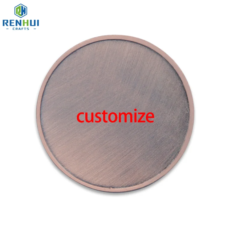 Professional Custom Die Casting Metal Old Bronze Sculpture Blank Personalized Custom Souvenir Challenge Coin