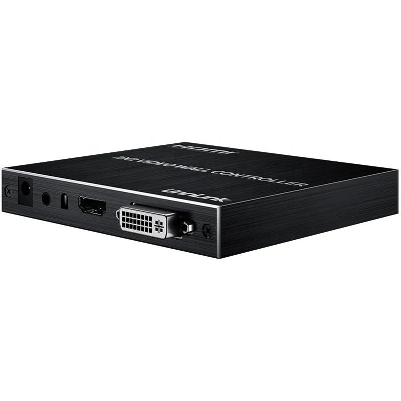 Unnlink 2x2 HDMI DVI настенный контроллер 1080P @ 60 Гц с пультом дистанционного управления 3 5 мм 1X2 1X3 1X4 2X1 3x1 4X1 2X2 видеосплиттер 180