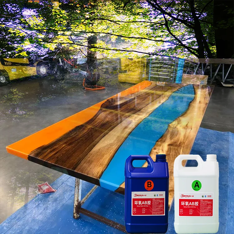 Жидкий прозрачный кристалл чистая эпоксидная смола два компонента 1201AB-11 галлонов комплект эпоксидной смолы AB Клей