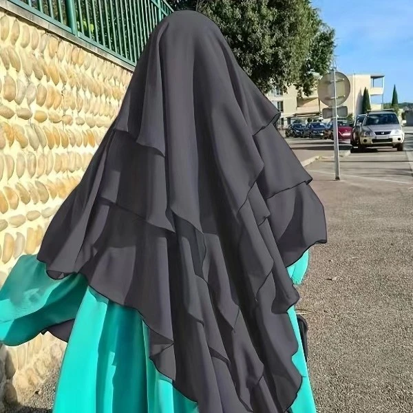 Factory Price  Hijab Khimar 3 Layers Malaysia Women Hijab Scarves Khimar Hijab