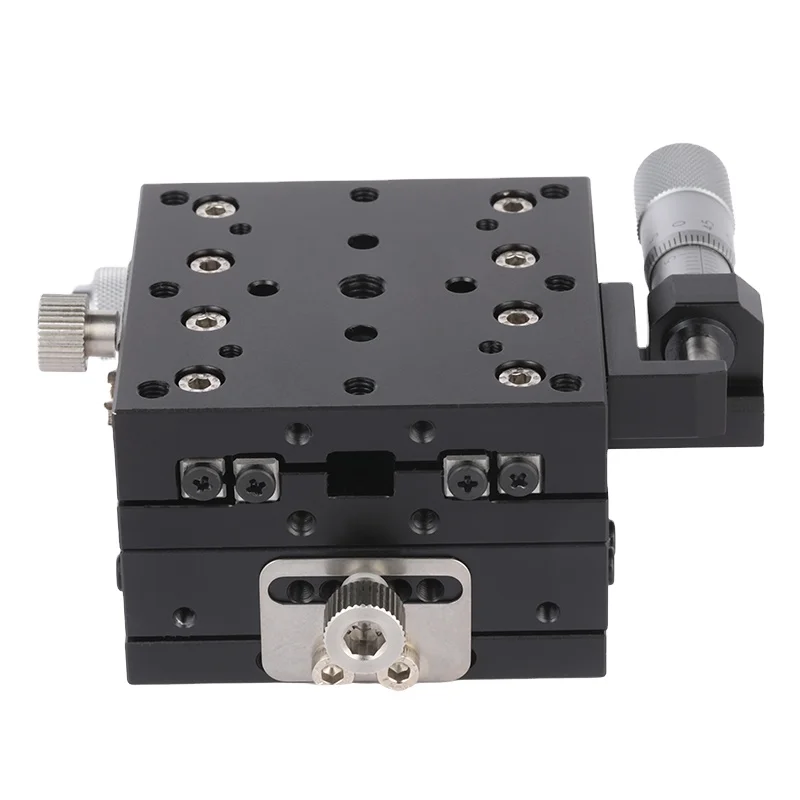 C&K Custom 80*80mm XY Axis Manual Linear Stage Multi Axis Adjustment Linear Stage Optical Instruments Manual Stage