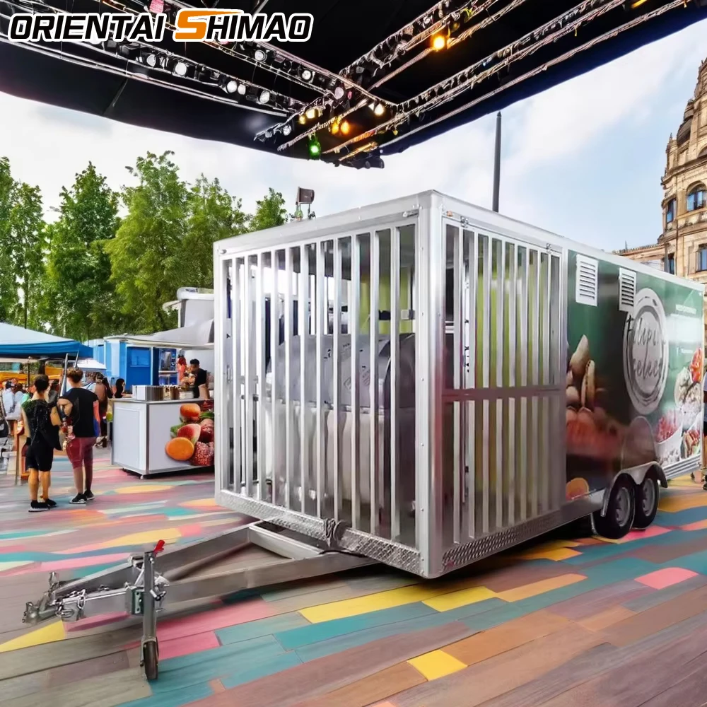 DOT Concession Mobile Food Truck bbq Ice Cream Food Kiosk Coffee Cart Food Trailer With Full Kitchen Equipped