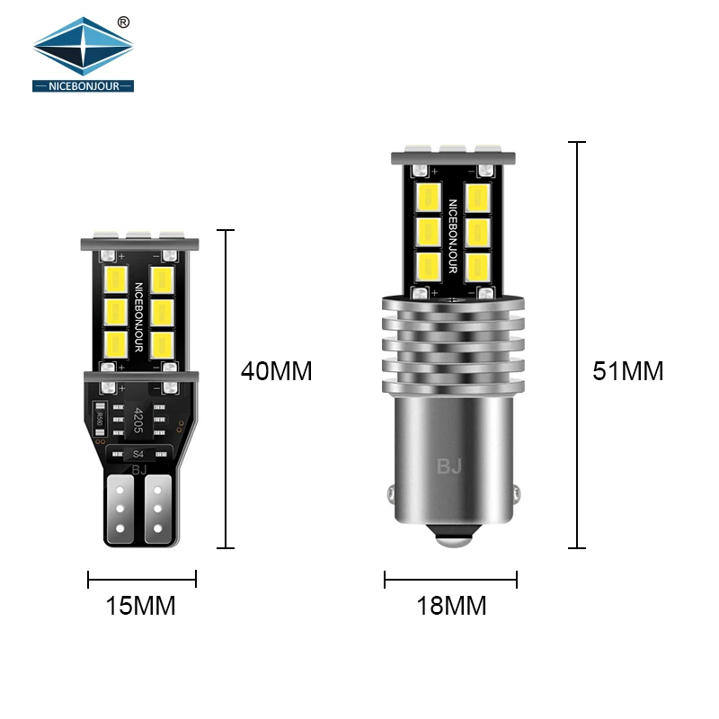 Auto Lighting Systems Led W16W Led Reverse Lights 2835 15SMD Car Bulb 921 912 T15 Brake Light Led Lamp White