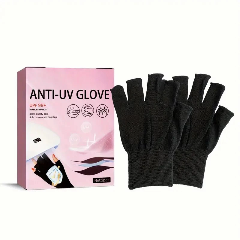Nail Supplies Anti-UV Glove Uv Lamp Protection Gloves Reusable Anti Radiation Half Finger Gloves