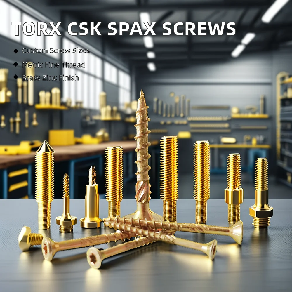 Manufacture Torx CSK Spax Steel Screw Countersunk Flat Head Zinc Plated DIN Standard Wood Chipboard Tornillo M3 M4 M8 M10