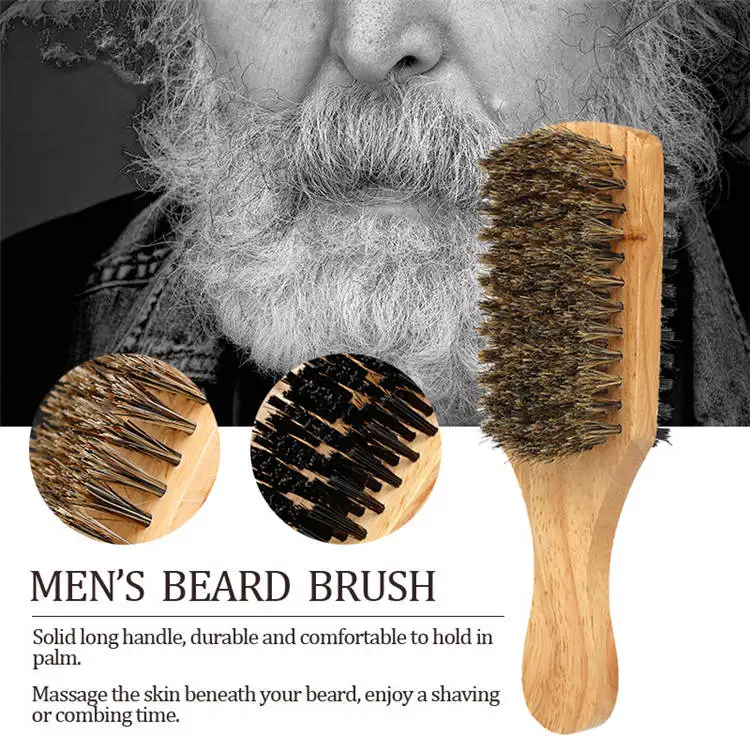 
No MOQ wooden handle double side antistatic hair brush for men 