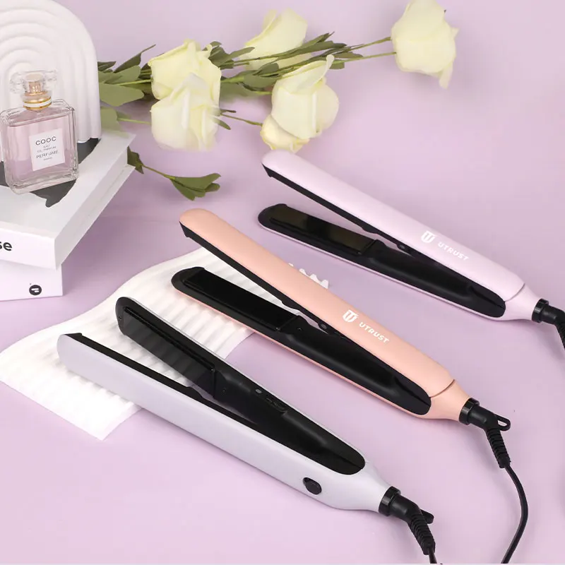 Профессиональный PTC Flat de cabello, многоцветный салонный выпрямитель для волос с частной этикеткой, портативный выпрямитель для волос
