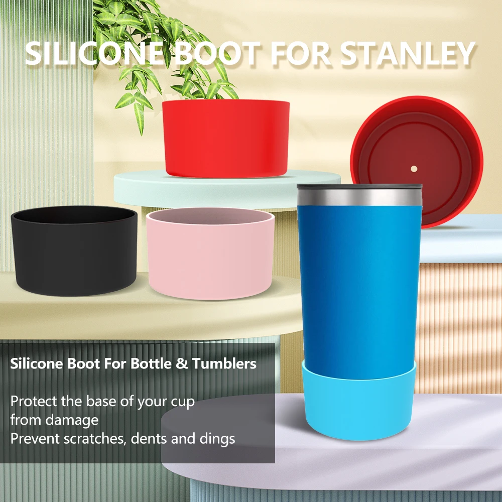 Silicone Boot Sleeve For Stanley Quencher Tumbler 30 Oz 40 Oz  Water Bottle Protective Water Bottle Cup Bottom