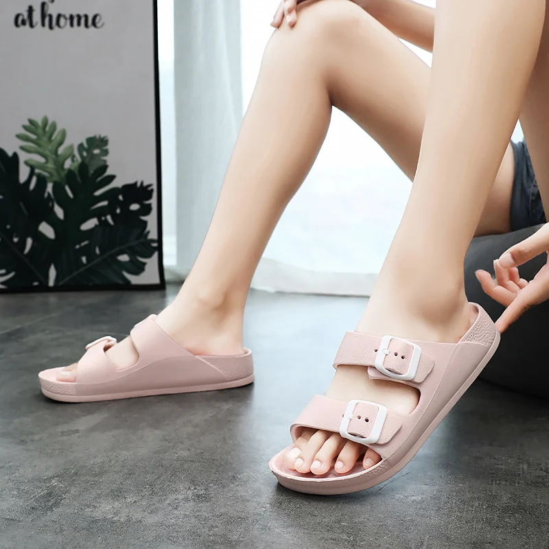 Beach Slippers Ladies Casual Slip On Slides Shoes,Women Eva Slippers Slides For Ladies,Women Eva Slippers 2 Strap Sandals