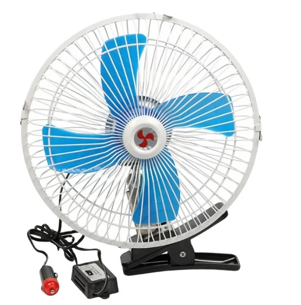 8 inches Solar car  Fan Air Cooler With Solar Panel AC DC Rechargeable Quiet Fan