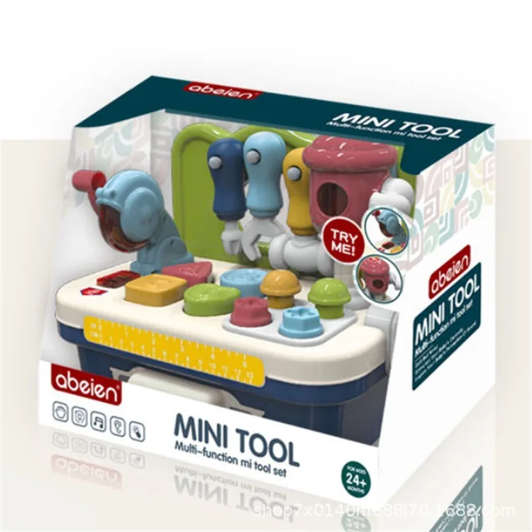 Play House repair tool table set with light sound function creative baby early education simulation engineering repair tool toy