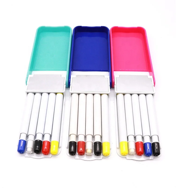 Promotional 5 in 1 gift set pen three ballpoint pens  one pencil and one highlighter pen set