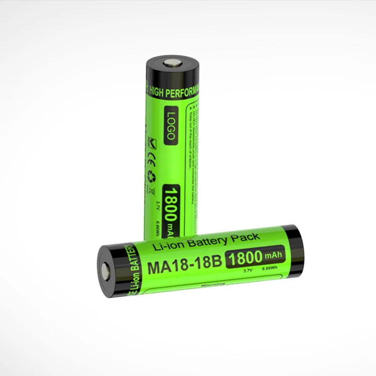 Meinovo China manufacturer 3.7v  1800mah 18650 Li Ion Rechargeable Battery pack for flashlight torch