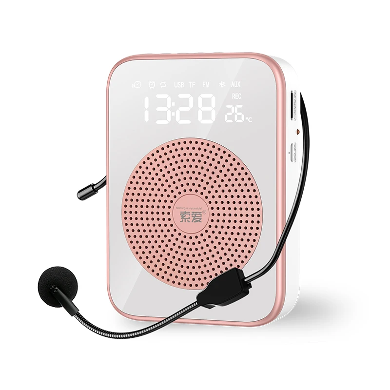 S-350 Multi Functional LED Display Portable Rechargeable Recording Voice Amplifier Speaker for Teachers Training Tour Guide