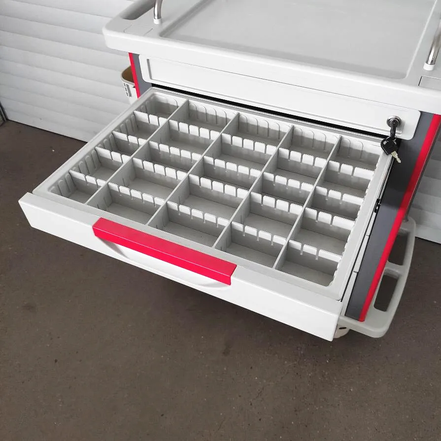 hospital abs medical storage cart with emergency function