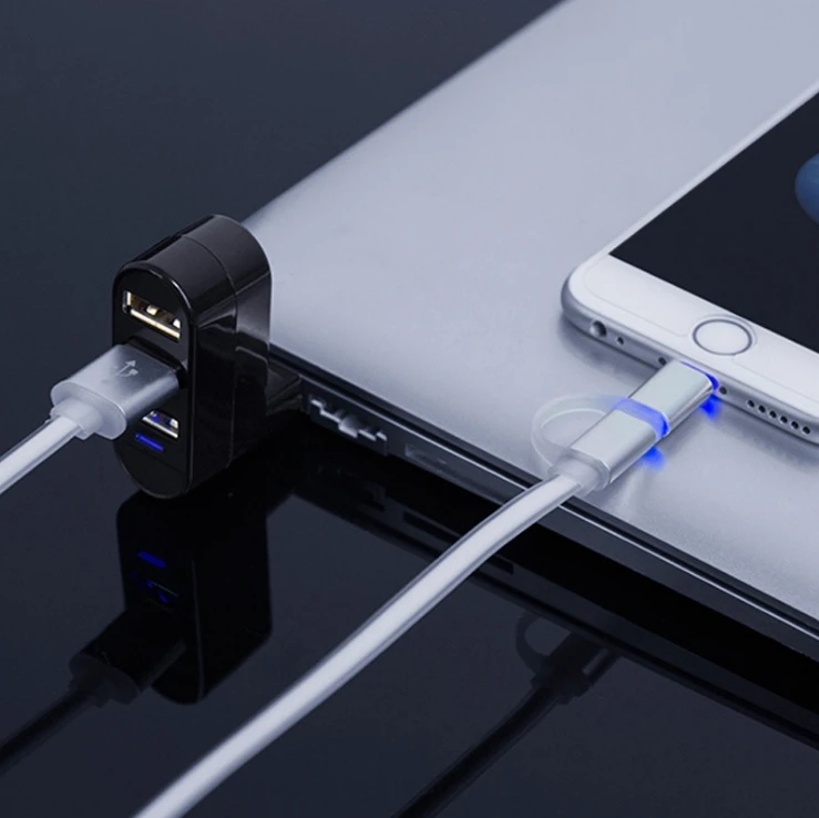 
G&D Colorful Hub 180 Rotatable 3 USB 2.0/3.0 Port Hub 