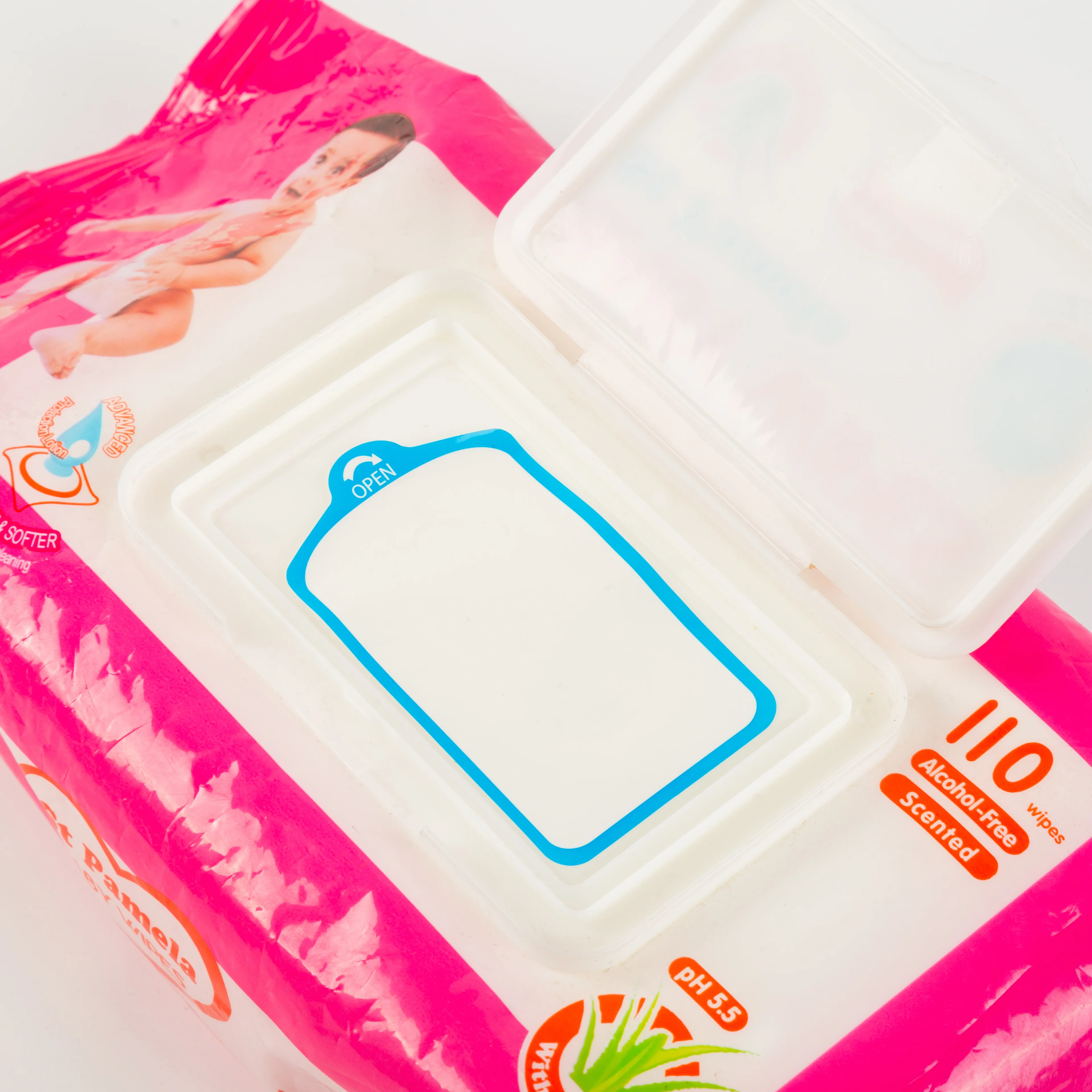 Spunlace Nonwoven Fabric 110 Pcs Wholesale Wipes Good Quality Organic Dry Baby Wipes Softcare Wipes for Baby Customized