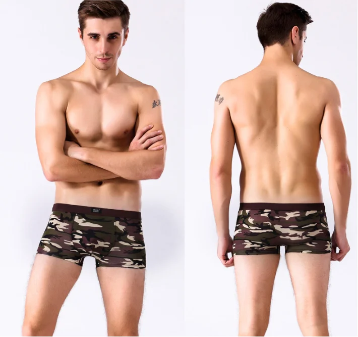 
Premium Soft 4-Pack Modal Material Camouflage Printed Boxer Briefs for Men 