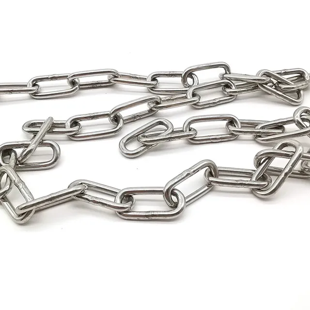 Wholesale Price Germany Standard Proof Coil Chain DIN 763 764 766 Steel Welded Link Chain with Stainless Steel 304 316 316L