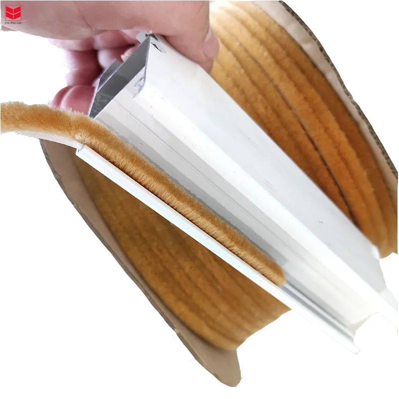 CLJ stripping seal groove mohair weather strip anti-noise door weather wool pile /weather strip /polypropylene strip