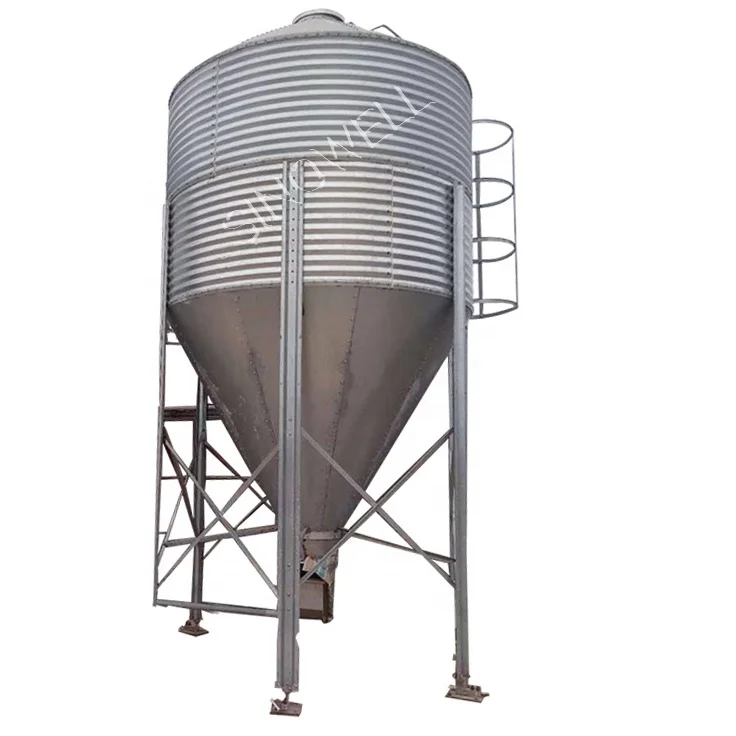 Автоматическое оцинкованное Коническое дно, 10-100 тонн, кормовой силос для кормовых гранул, мельница для хранения зерна, купить силос для кормления