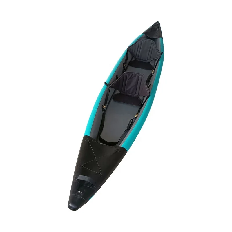 custom lightweight foldable full drop stitch double person pvc inflatable kayak