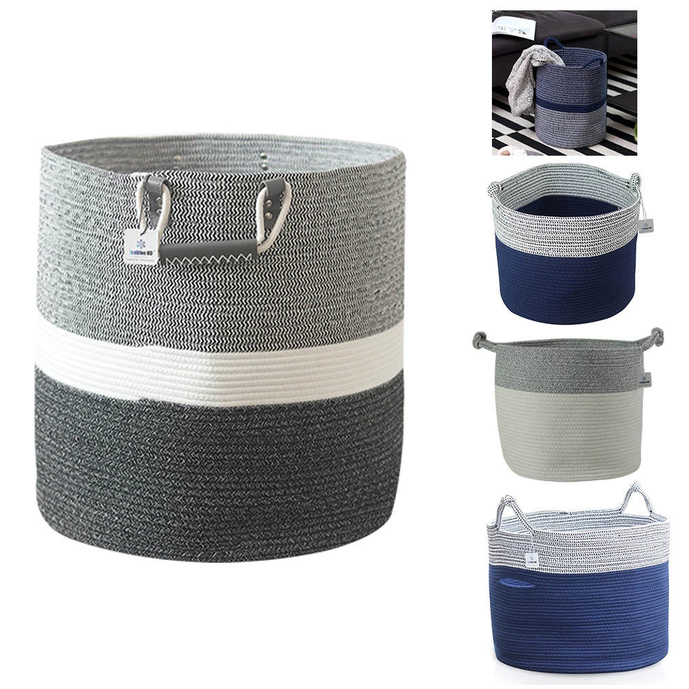 ICEBLUE HD Large Laundry Basket Hamper Cotton Rope Basket Manufacturer