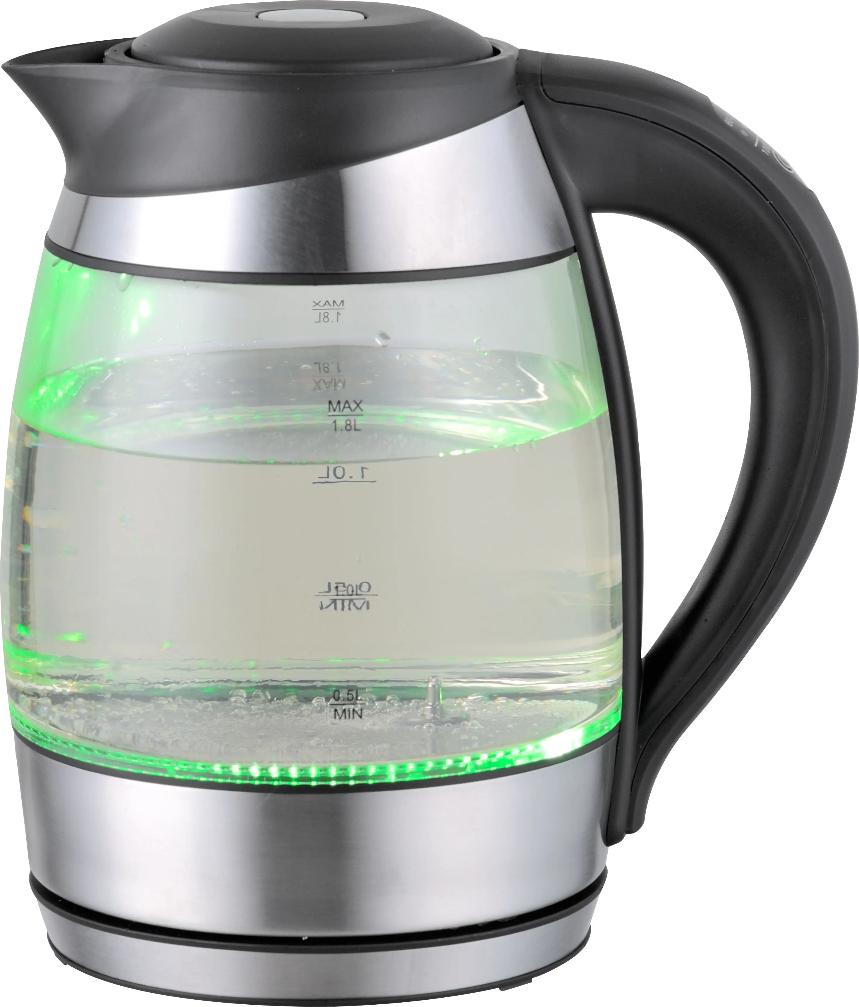 1.8L 220v Новый светодиодный 304 SUS Jug чайный бойлер чайник стеклянный с ручкой