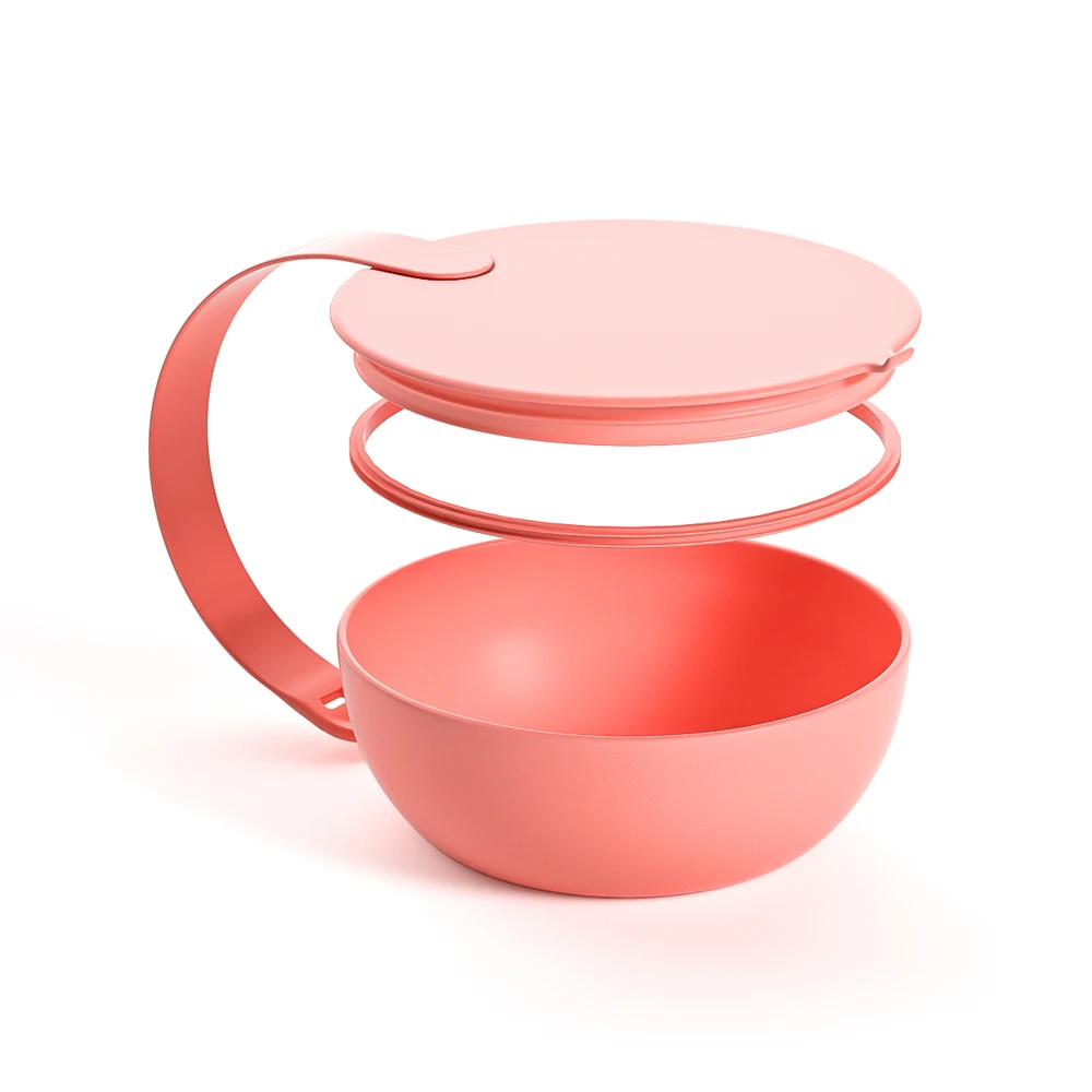 Benhaida Microwave Safe Bento Lunch Box 1.2L Portable Large Reusable Leakproof PP Plastic Salad Bowl with Lid