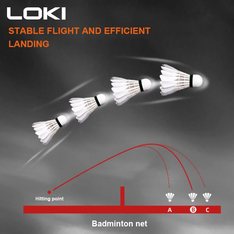 Wholesale badminton ball one dozen best quality shuttlecock goose feather for sport