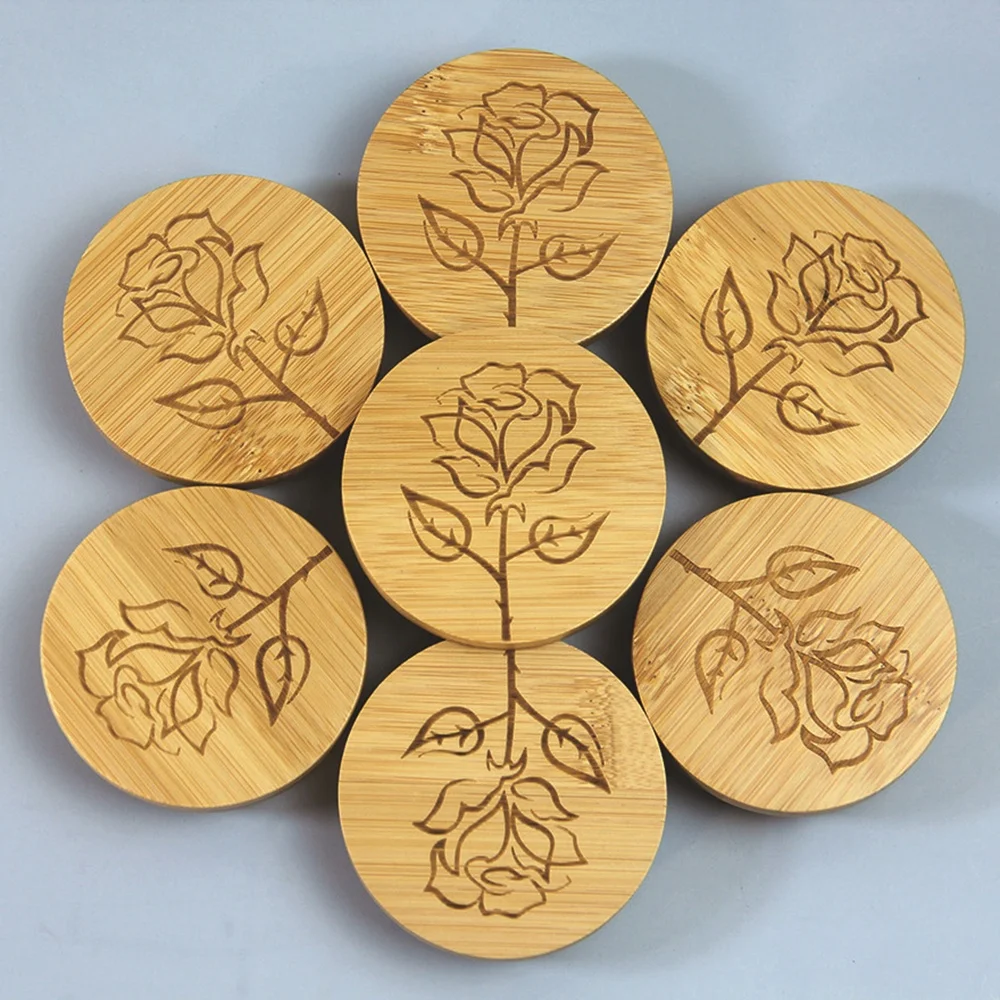 High quality custom logo 67mm diameter natural bamboo mason jar lid with silicone sealing ring