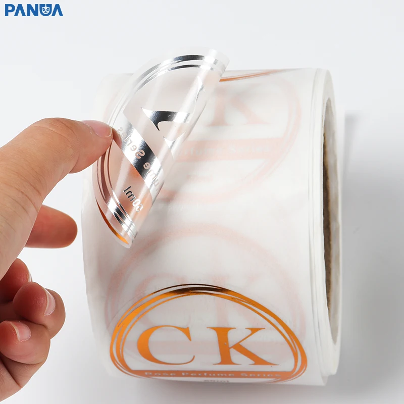 Custom Clear round Logo Stickers Glossy Vinyl Labels Waterproof and Adhesive for Packaging and Industrial Use