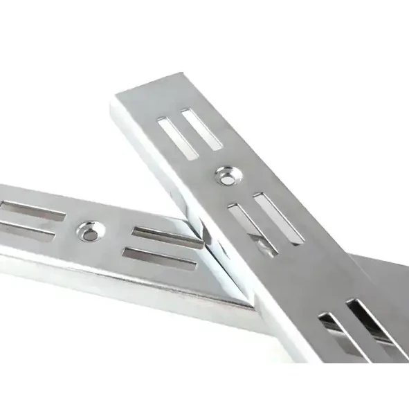 Metal Chrome Double Slotted U Channel Length 2M Thickness 1.2MM