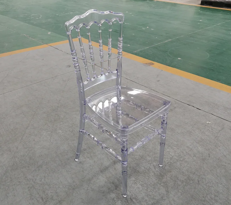 Unassembled Transparent Clear Color Resin Napoleon chair