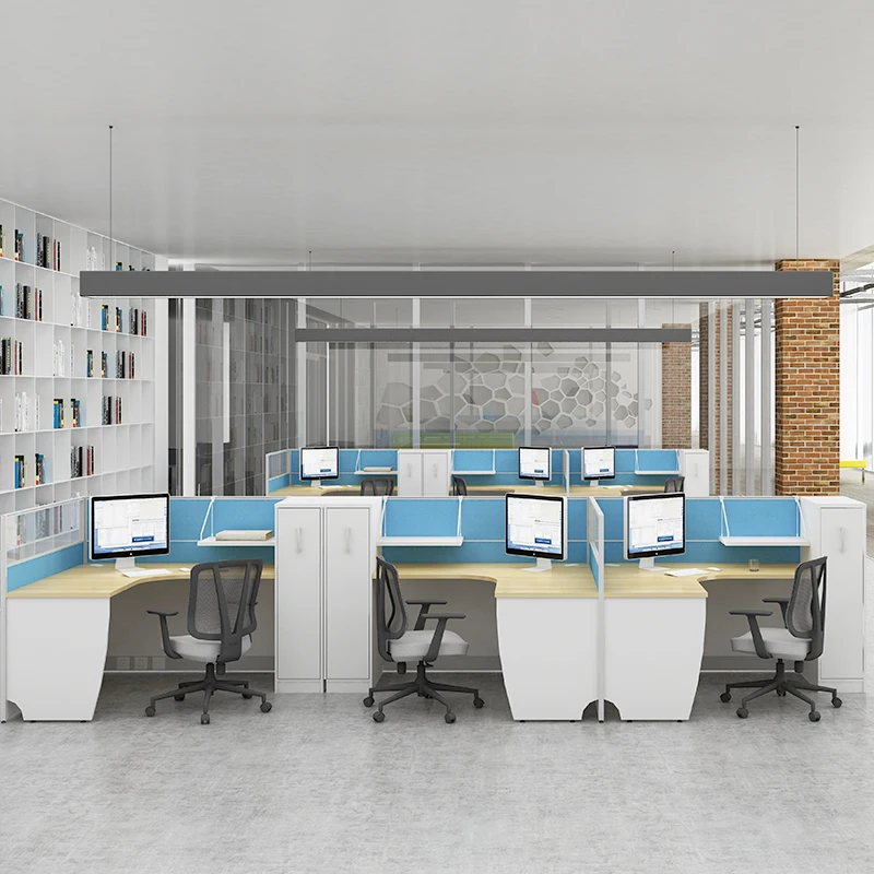 Modular cubical work station desk 120 degree office workstation pc for 2 4 6 persons workstation office furniture
