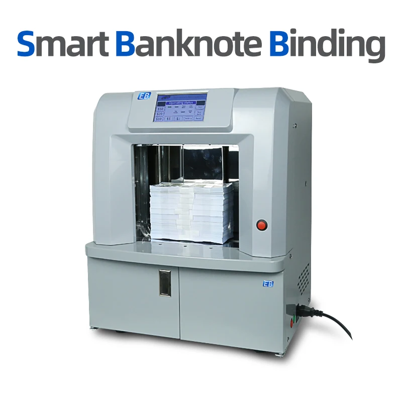 JB-2000 Compact Banknote Strapping Machine for Banks: Efficient Triple Cross Strapping in a Compact Design