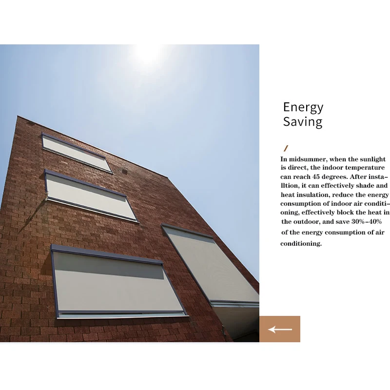 
STARDECO Outdoor Roller Blinds for Home Office Hotel Factory Custom Electric Zip Track Windproof and Waterproof Fabric Roman 