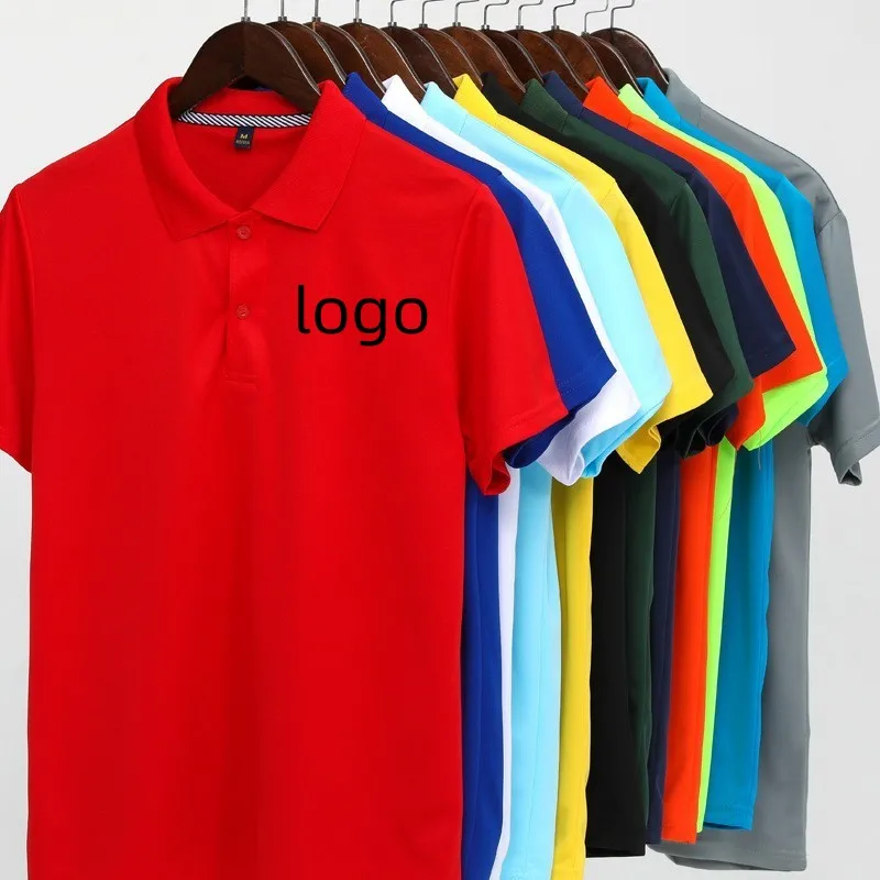 Pure color work clothing short sleeve lapels can be customized logo can be embroidered polo advertising shirt