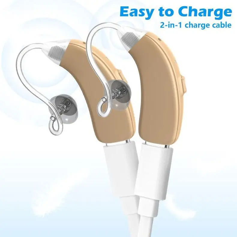Competitive Price BlueDeer Digital Rechargeable Hearing Aids 16 Channels Noise Reduction Good Clear Sound Amplifier