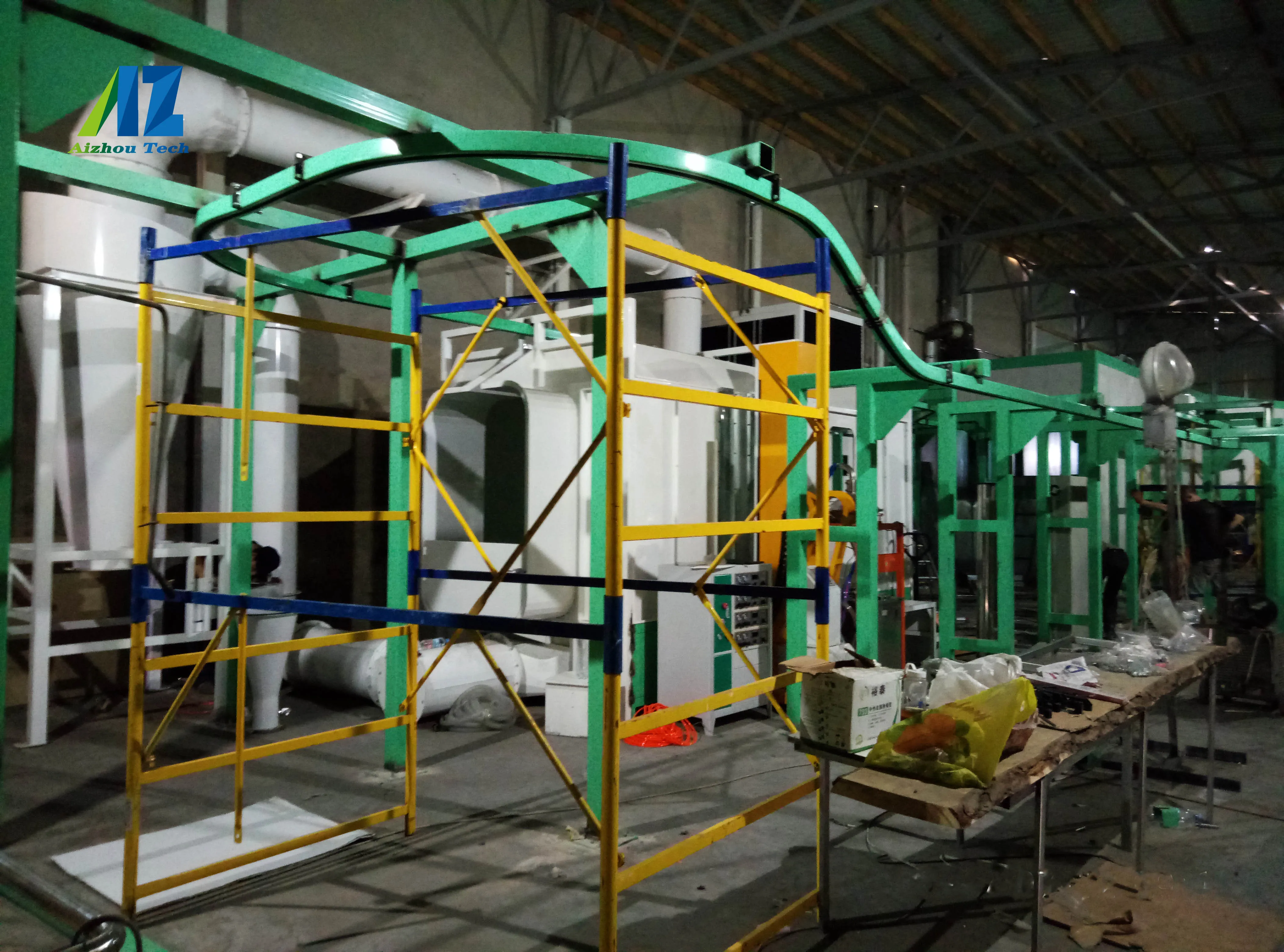 profiles electrostatic brake pads powder coating line